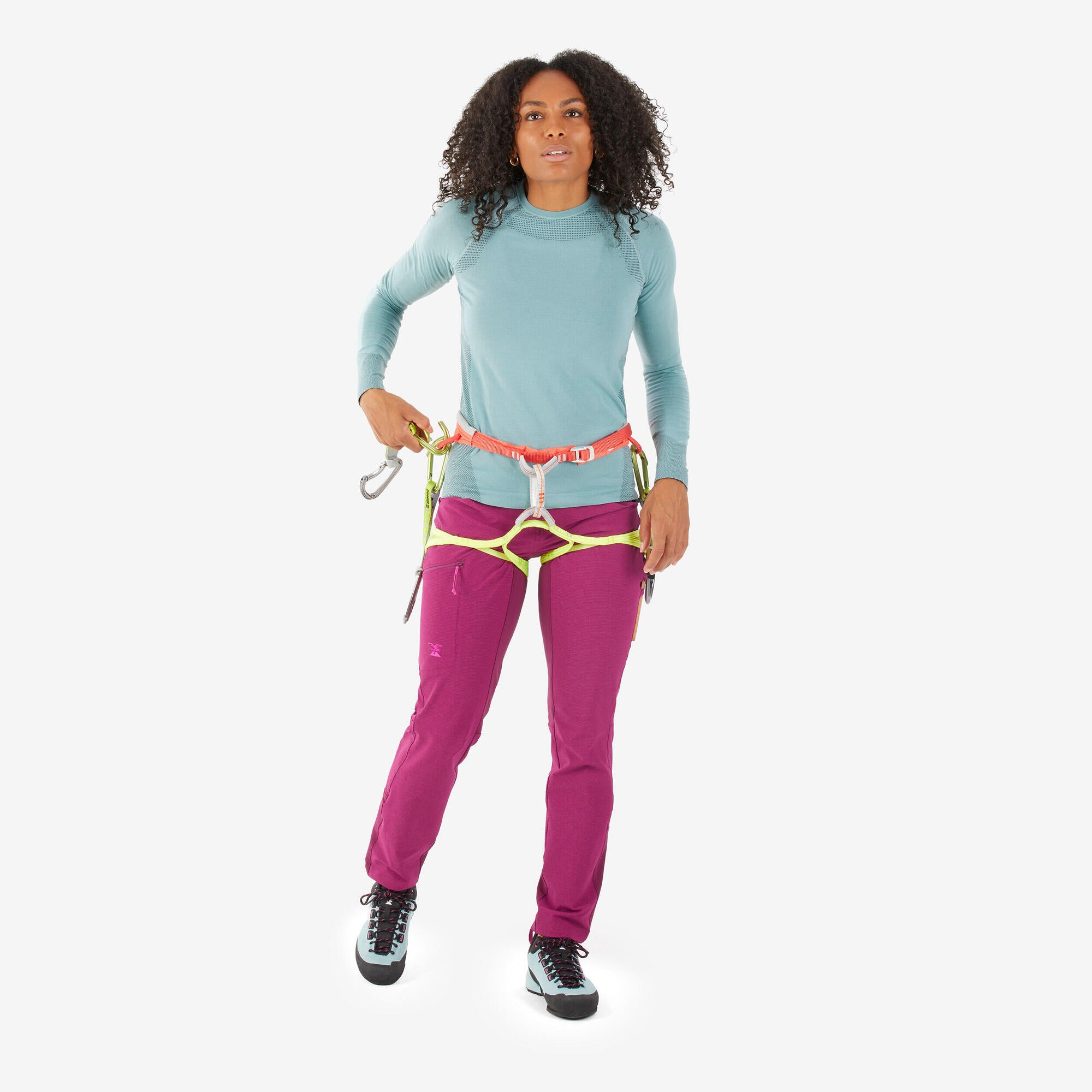 Simond Women's Alpinism Seamless Wool Long Sleeve Shirt - Warm Base Layer for Hiking, Climbing & Outdoor Adventures