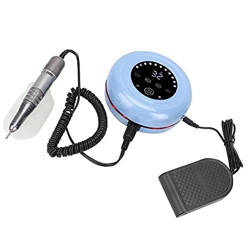 Professional 35000RPM Electric Nail Drill Machine Kit with Foot Pedal - High Speed Nail File for Gel Polish Removal, Acrylic Nails & Manicures - Home Salon & Professional Use (US Plug) - Perfect for Nail Technicians, DIY Manicures & At-Home Nail Care