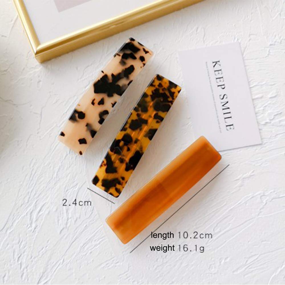 3-Piece Vintage Rectangular Hair Clips Set - Large Retro Barrettes, Ponytail Holder Clips & Spring Hairpins for Women & Girls | Perfect for Everyday Styling, Office & Special Occasions