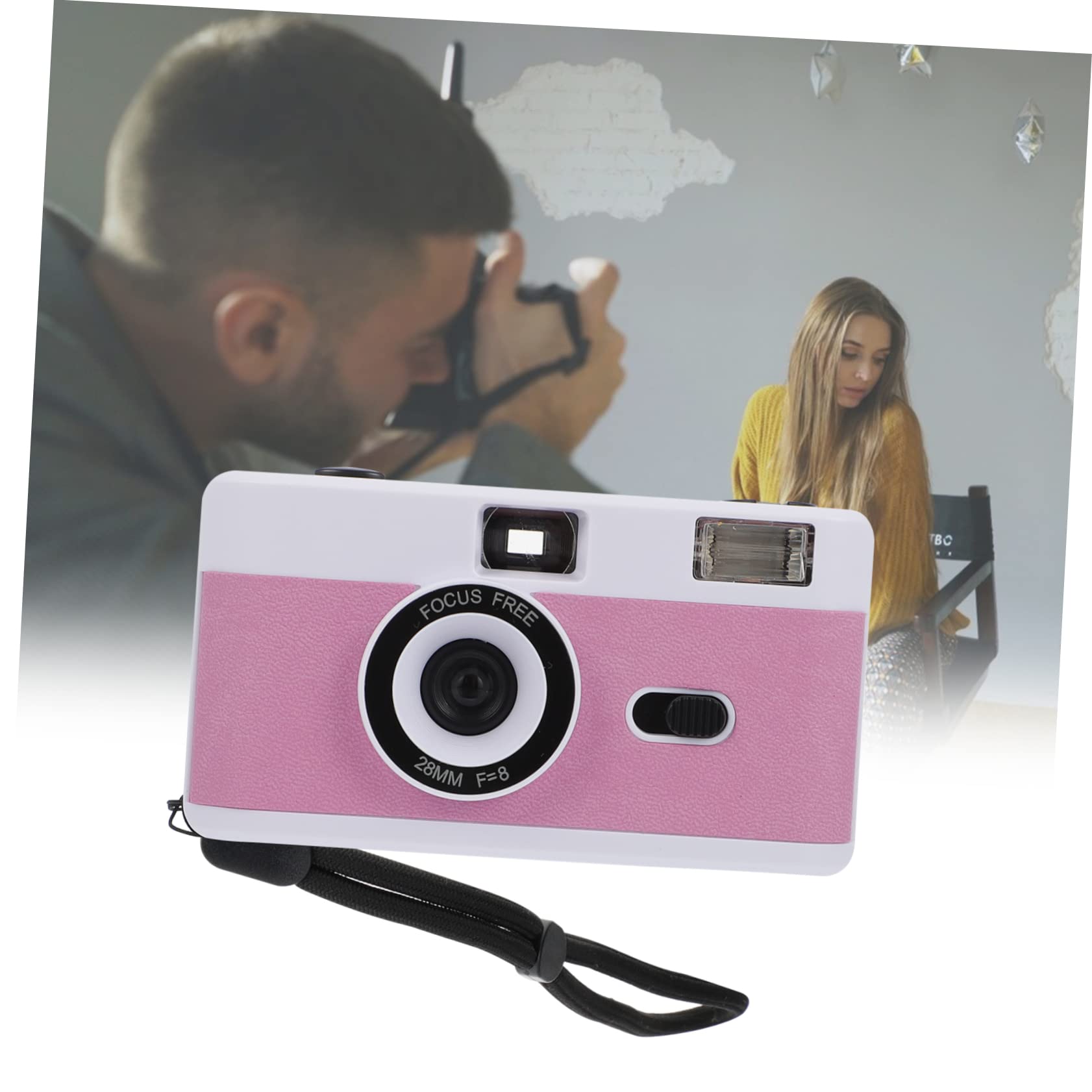 4 Pack Retro Film Camera Set - Vintage Plastic Reusable Camera with Built-in Flash, ABS Film Camera for Travel, Parties & Photography Enthusiasts