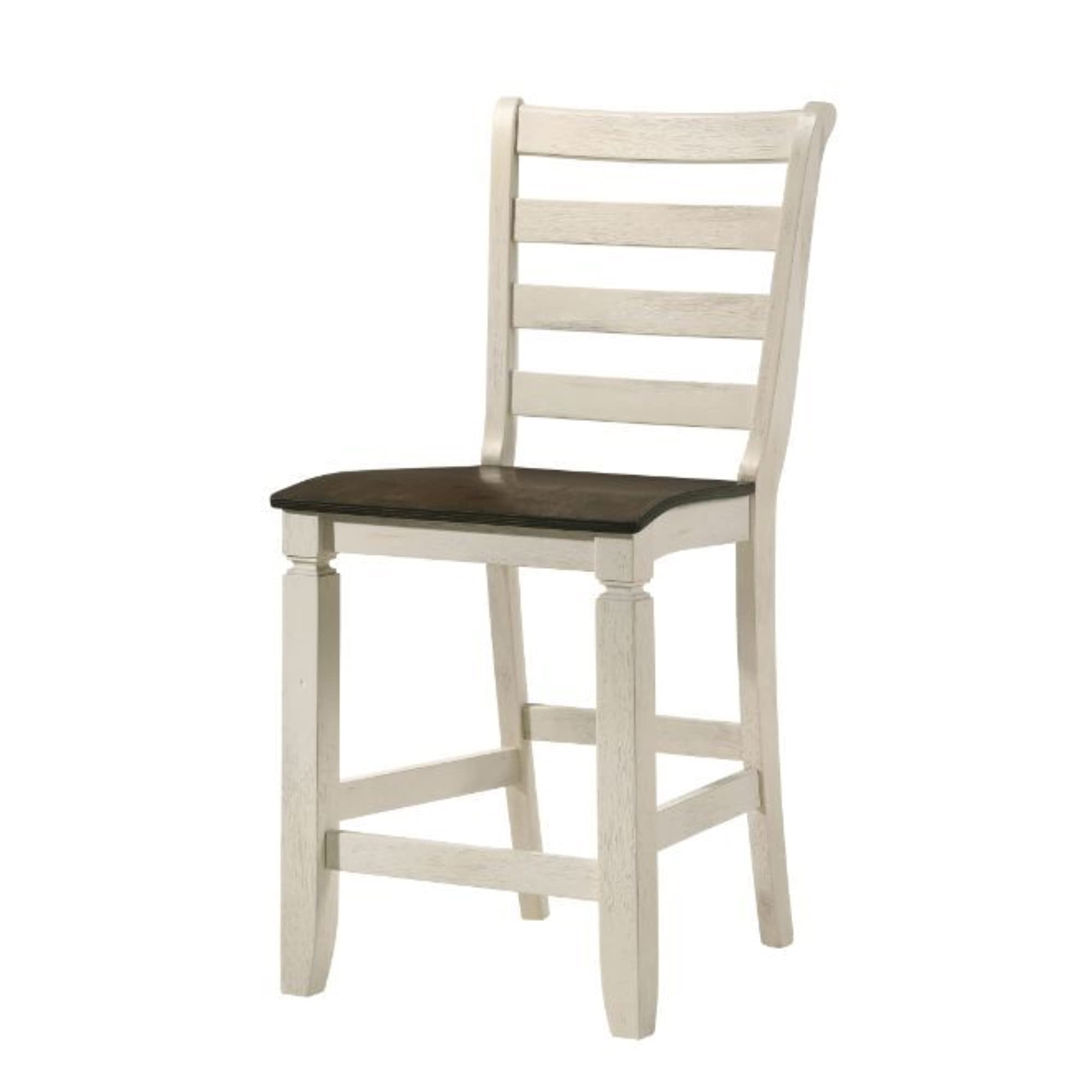 Versatile Dining Table with Storage Cabinet & Open Shelves - Oak & Antique White Finish | Kitchen Server with Wine Storage | Counter Height Chairs & Backless Stool | Perfect for Small Spaces, Dining Rooms & Entertaining Guests
