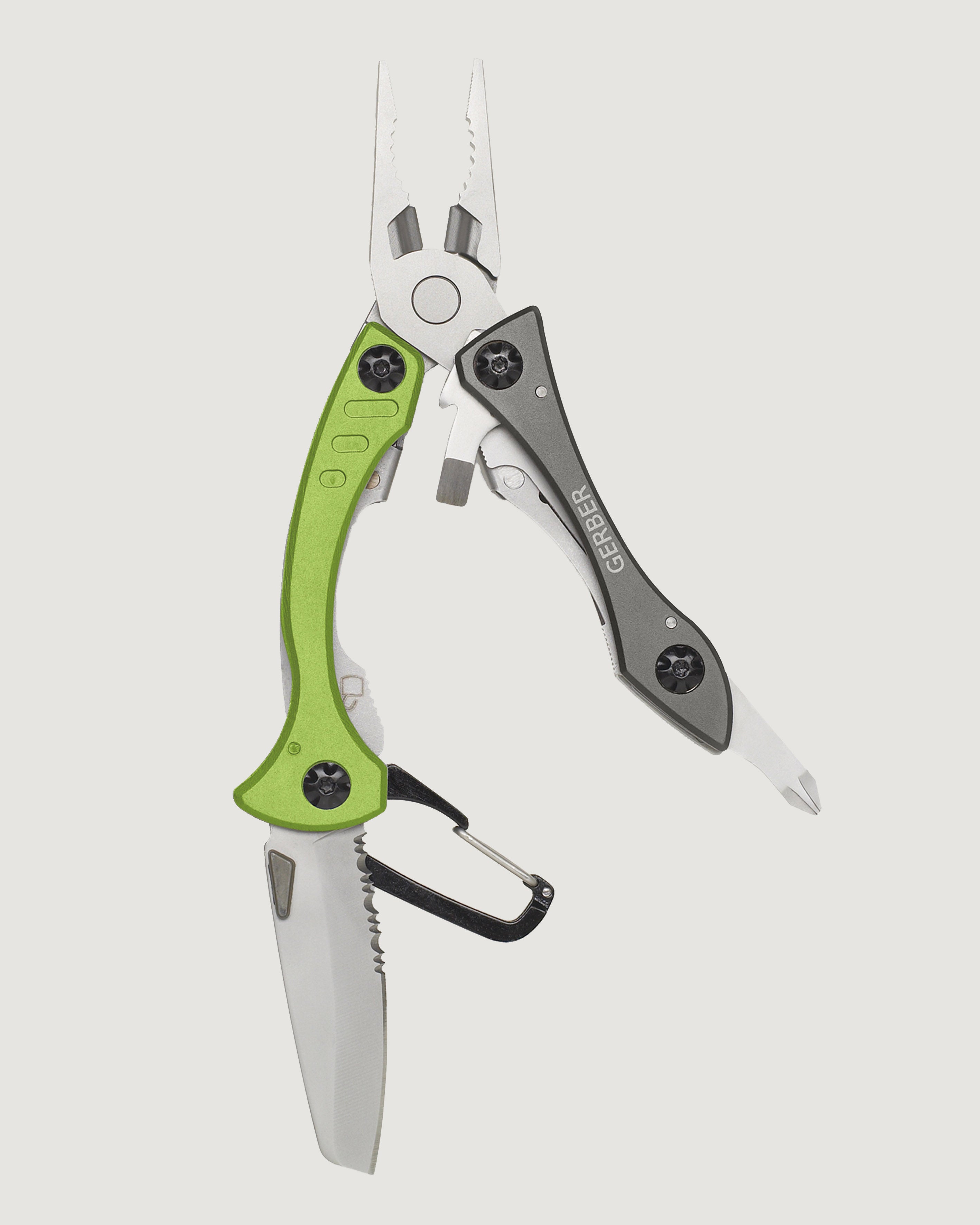 Gerber Crucial Multi-Tool - Compact & Durable Green Survival Knife for Camping, Hiking & Outdoor Adventures
