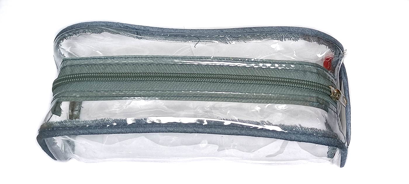 iShine Clear Travel Zipper Pouch for Men & Women - Multipurpose Transparent Cosmetic Bag (Medium, Pack of 2) - Perfect for Toiletries, Makeup & Travel Essentials Organization