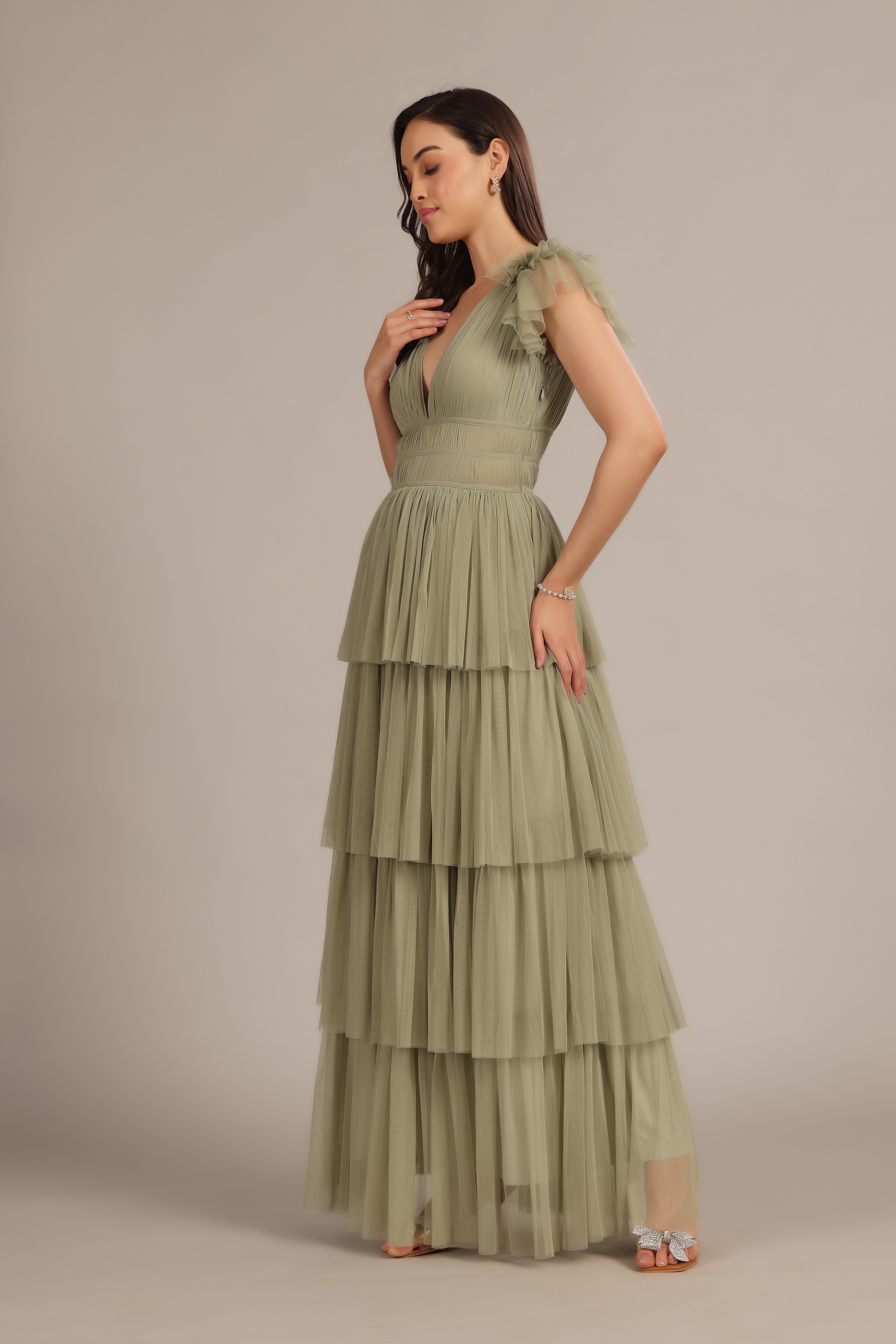 Naomi Maxi Dress in Dusty Sage | Flowy Boho Summer Dress for Women | Perfect for Beach Vacations & Date Nights