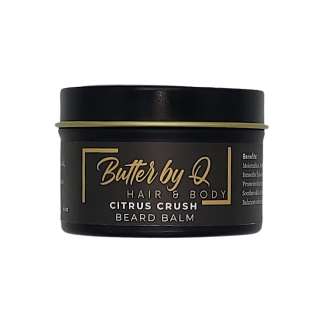 Citrus Crush Beard Balm - All-Natural Beard Growth Oil for Men, Prevents Itch & Beardruff, Moisturizes & Protects Facial Hair - Perfect for Daily Grooming & Styling