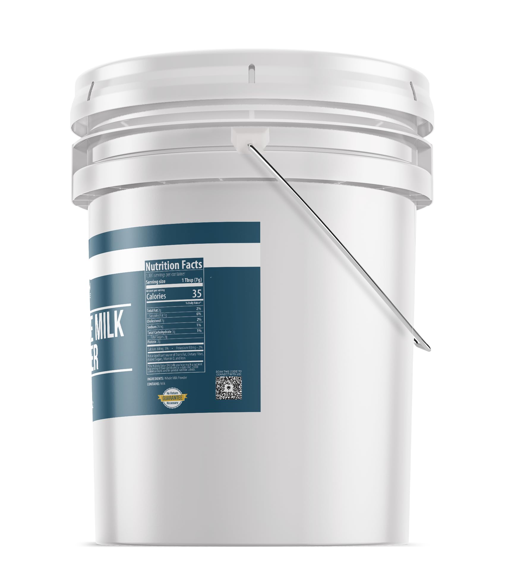 Earthborn Elements Whole Milk Powder 5 Gallon - Light Sweet Taste, Bulk Size for Baking, Cooking & Emergency Food Storage