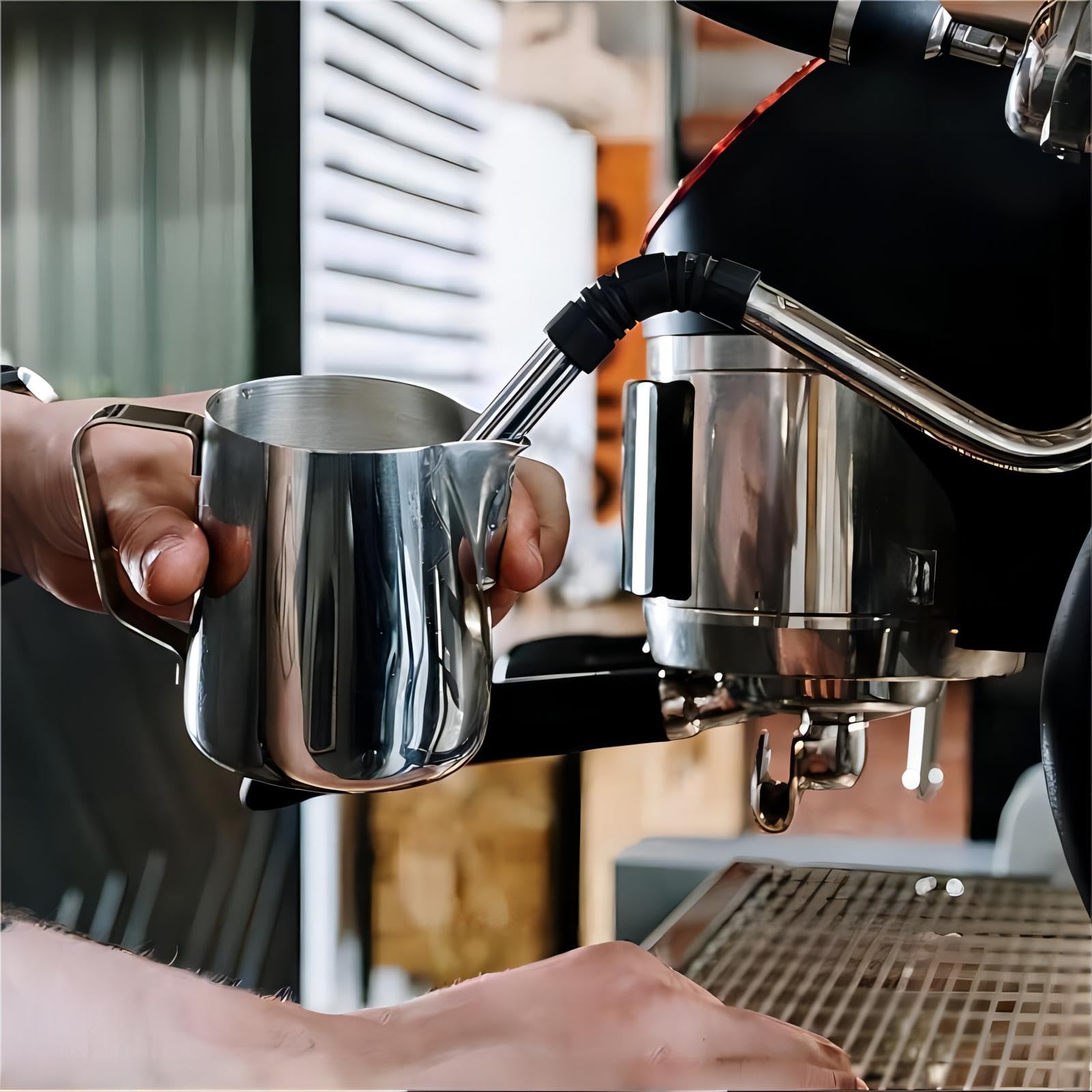 CHULUX Compact Espresso Machine with Milk Frother - 15 Bar Pressure, 12oz Stainless Steel Milk Pitcher - Perfect for Home Baristas & Small Coffee Shops