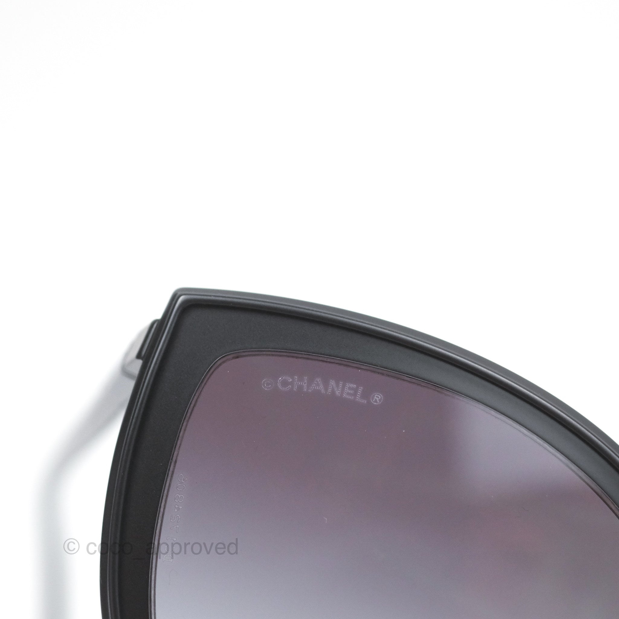 Chanel Cat Eye Sunglasses for Women - Matte Black UV Protection Fashion Shades - Perfect for Beach, Driving & Outdoor Activities