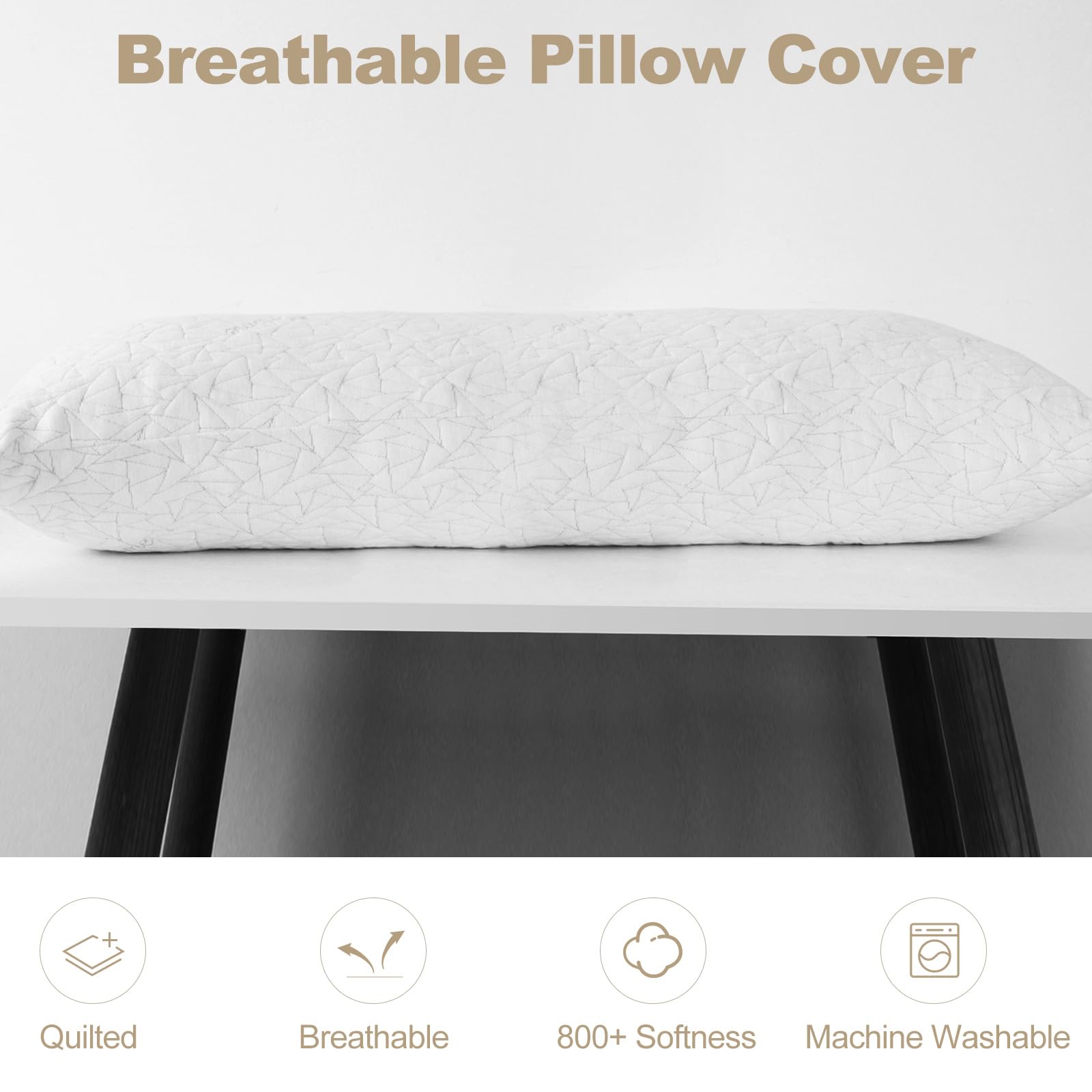Memory Foam Body Pillow for Adults - 20x54 Inch Large Full Body Pillow for Side Sleepers, Bed Sleeping Support & Pain Relief - Perfect for Pregnancy, Back Pain & Comfortable Night Sleep