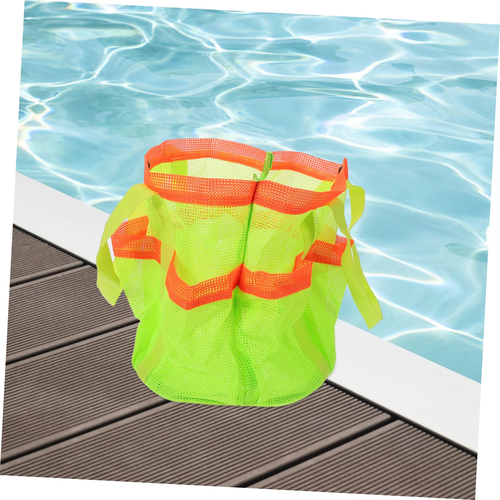 GAROZATION Large Mesh Beach Bag - Durable Polyester Tote for Travel, Swim Gear & Toiletries | Perfect for Pool, Beach & Gym Storage