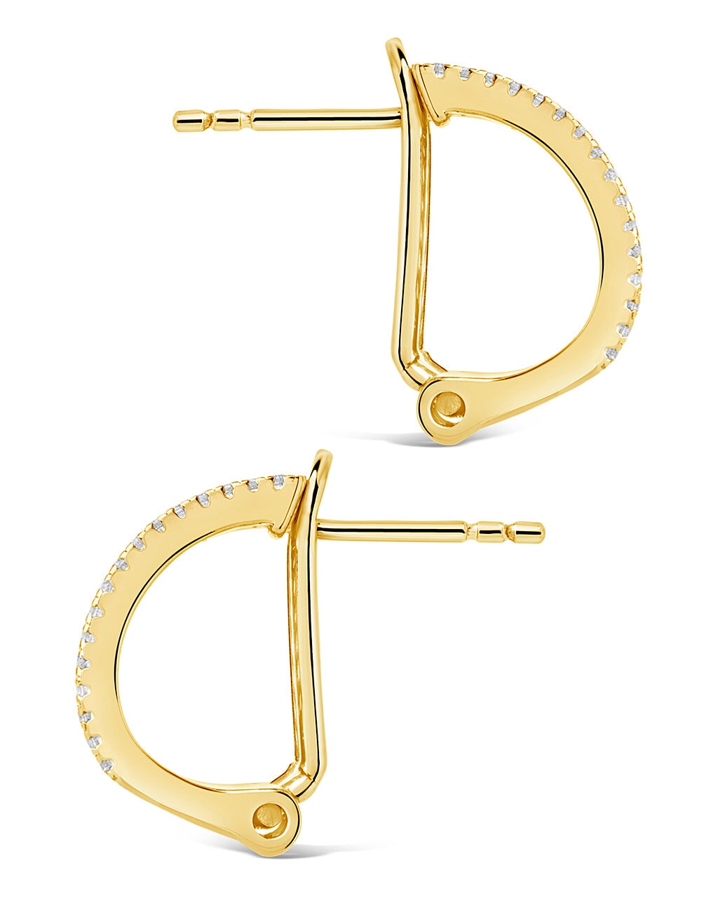 Serena CZ Hoop Earrings for Women - 925 Sterling Silver Cubic Zirconia Huggie Hoops | Perfect for Everyday Wear, Parties & Gifts