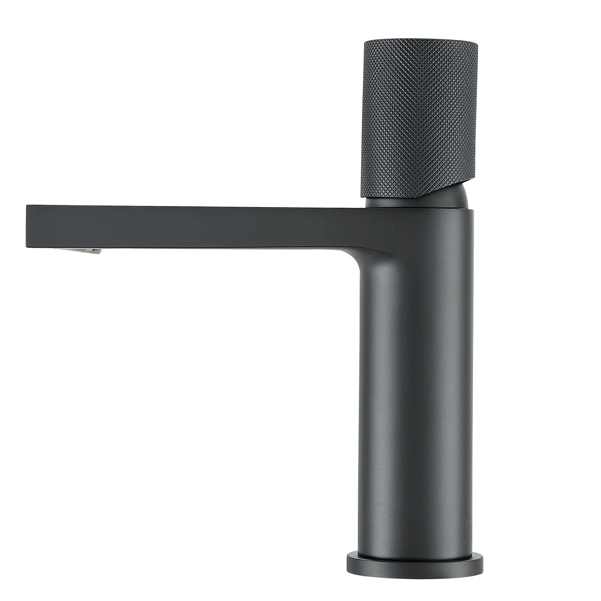 Ancona Isla Matte Black Single Handle Bathroom Faucet - Modern Waterfall Spout for Sink Vanity, Powder Room & Guest Bath Decor