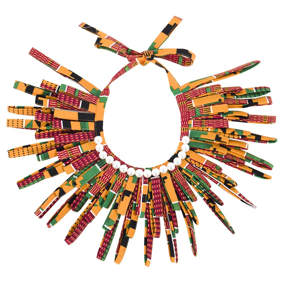 Handmade African Women's Statement Necklace - Pearl Beaded Jewelry Gift for Her | Perfect for Weddings, Parties & Special Occasions