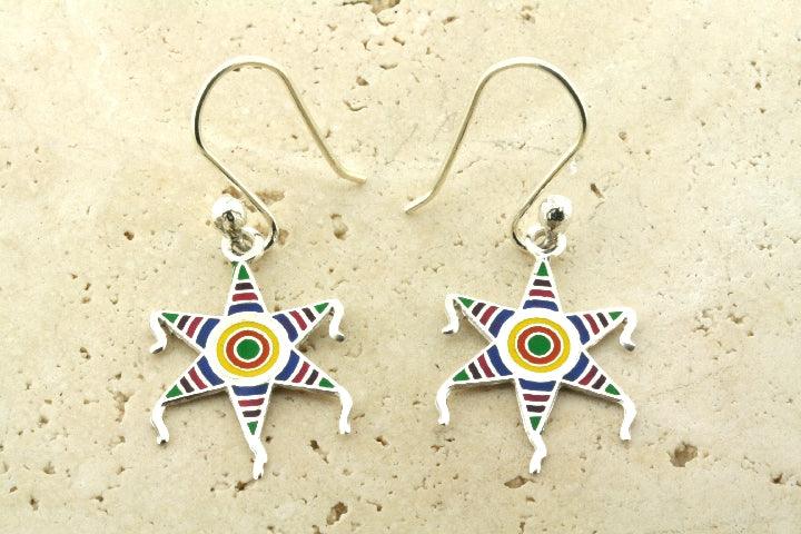 Enamel Star Drop Earrings for Women - Elegant Dangle Earrings for Party, Wedding & Everyday Wear