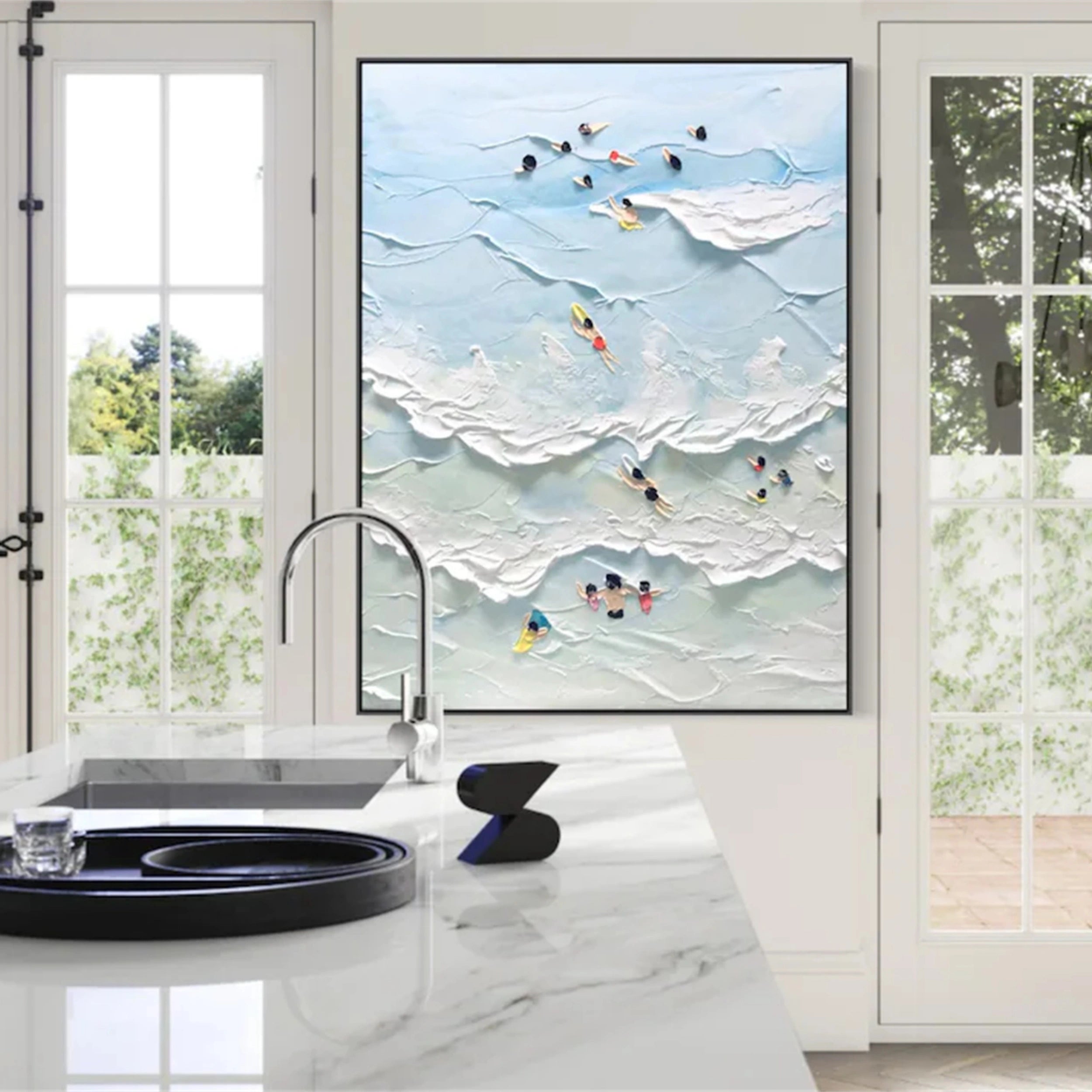 Ocean and Sky Painting #OS 044 - Stunning Seascape Wall Art for Home & Office Decor | Perfect for Living Room, Bedroom or Beach House