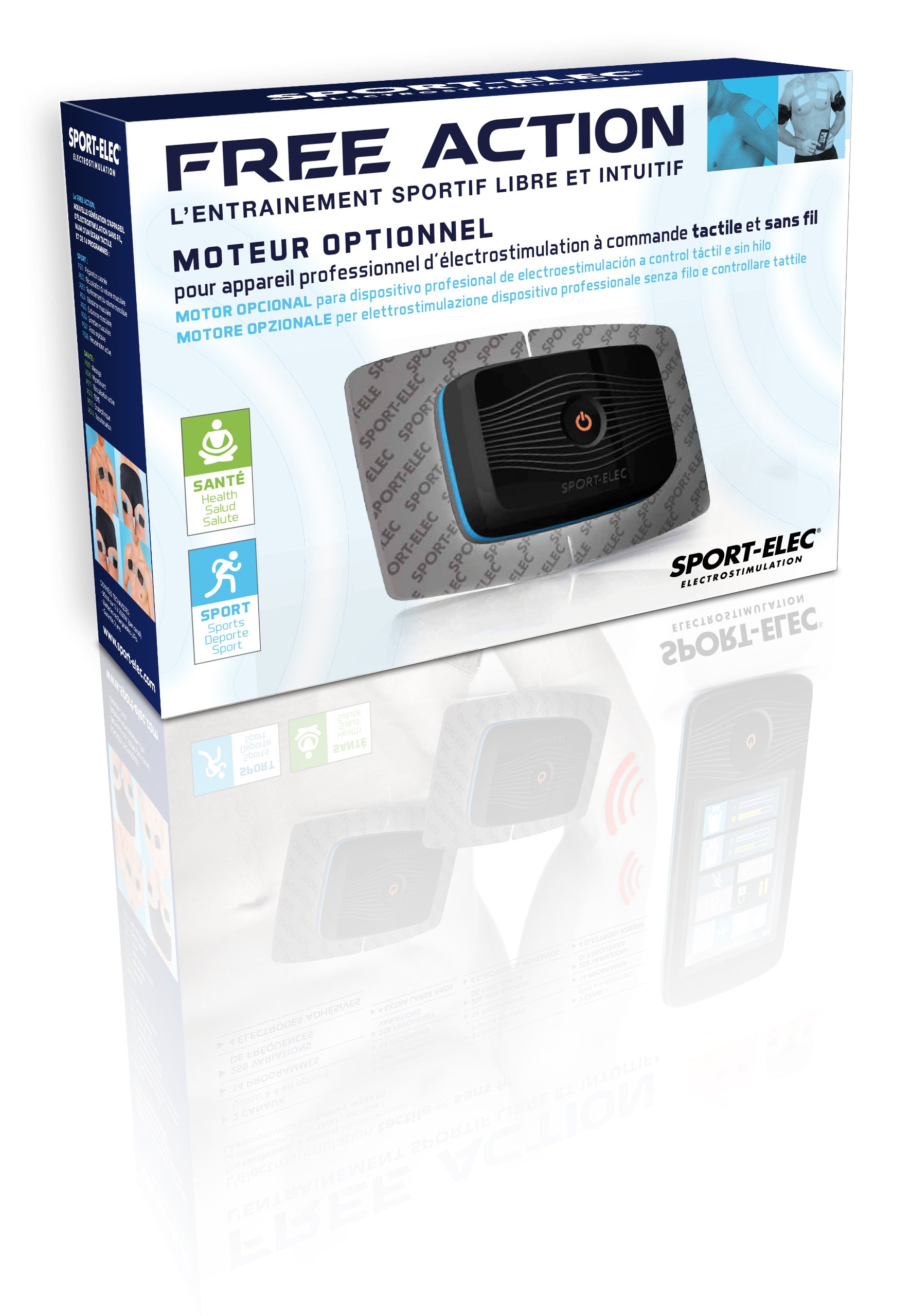 Sport-Elec Free Action EMS Muscle Stimulator - Portable Electric Muscle Stimulation Device for Pain Relief & Recovery - Perfect for Home Workouts, Physical Therapy & Athletic Training