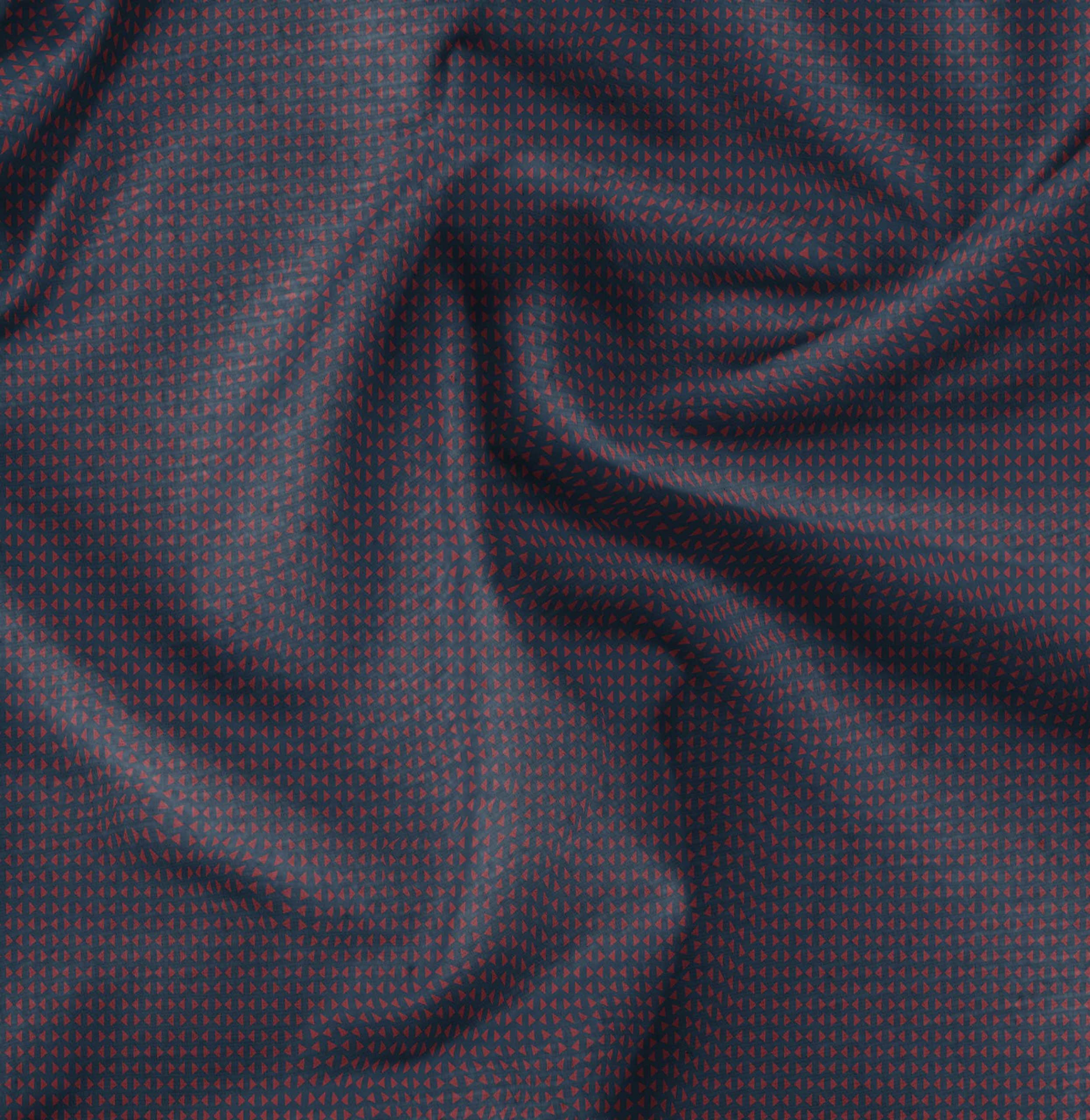 Soimoi Moss Georgette Brown Fabric by The Yard - 42 Inch Wide Geometric Print Fabric for DIY Crafts, Dresses & Home Decor | Triangle Pattern Chic Fabric for Sewing, Quilting & Fashion Design