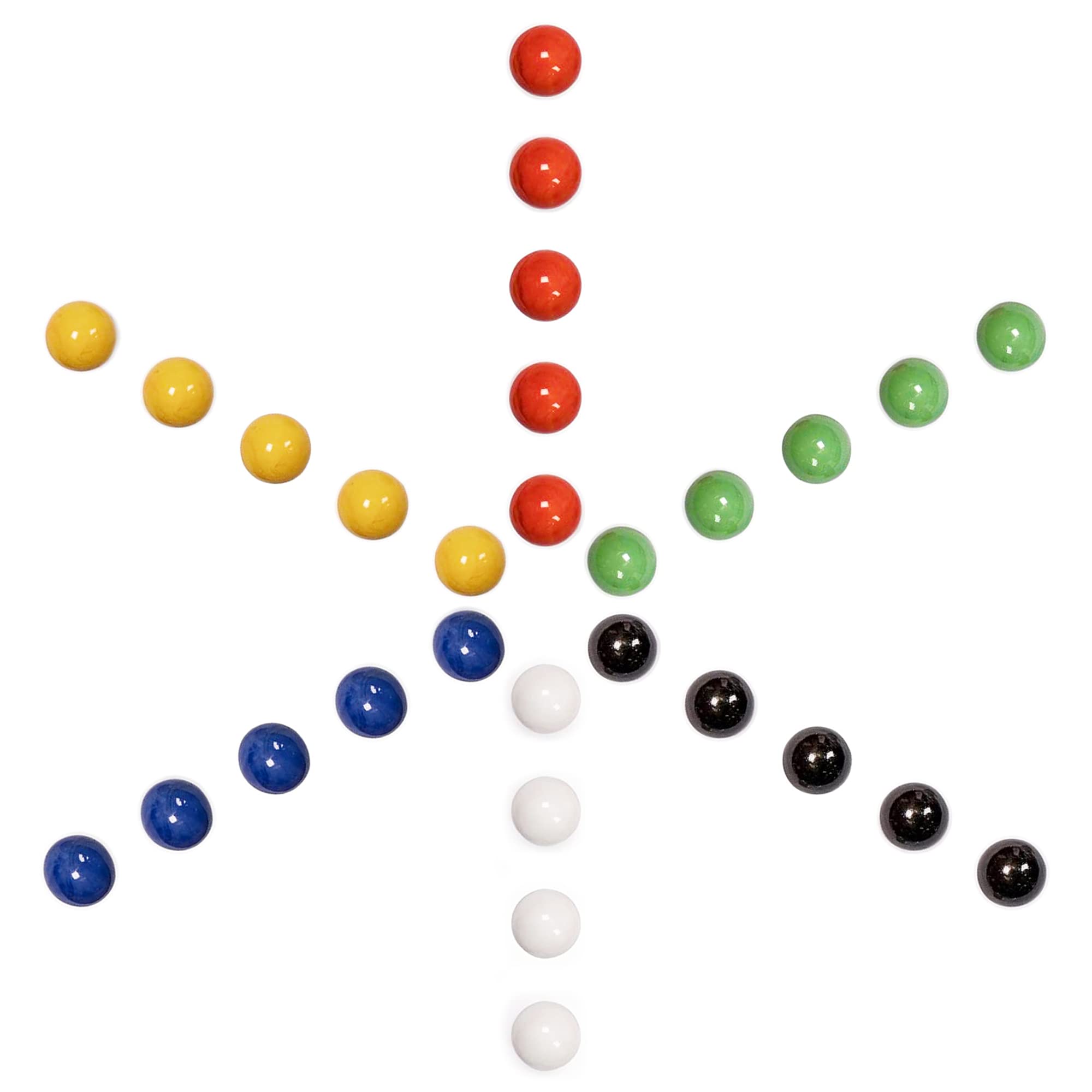 30 New Solid Color Replacement Marbles for Wahoo Aggravation Board Game - Durable Glass Marbles - Perfect for Game Night, Family Gatherings & Kids Playtime