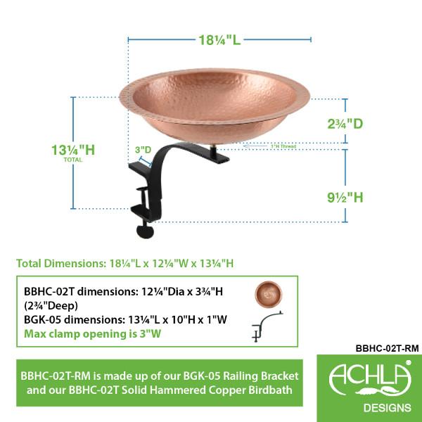 Handmade Hammered Solid Copper Birdbath Bowl - Outdoor Garden Decor for Birds - Perfect for Backyard, Patio, and Wildlife Habitat