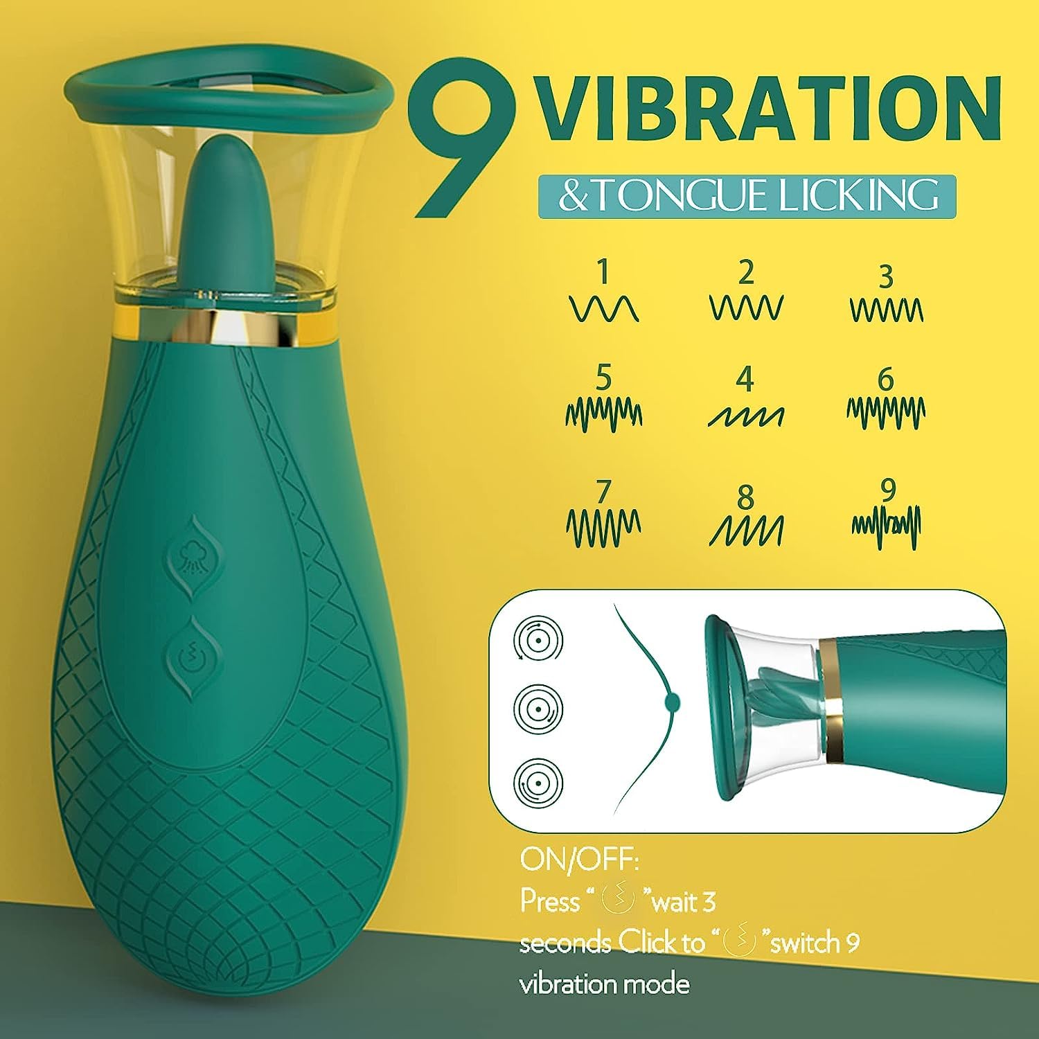 Clitoral Sucking Vibrator with 3 Suction & 9 Licking Modes - Powerful Clit Stimulator for Women & Couples - Rechargeable Adult Toy for Quick Orgasm & Intimate Play - Perfect for Solo Pleasure & Romantic Nights
