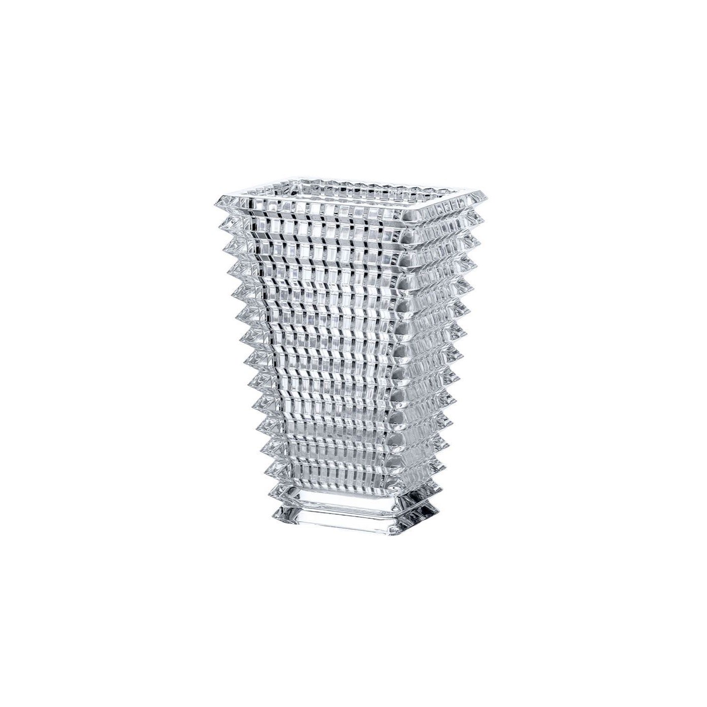 Small Clear Rectangular Eye Vase - Modern Minimalist Home Decor for Living Room, Bedroom & Office