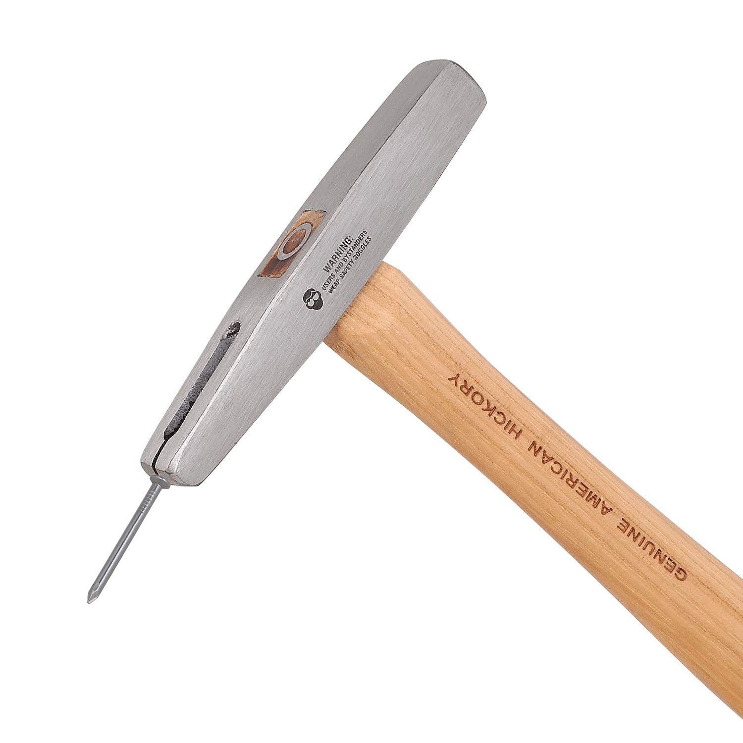 REAL STEEL 5oz Magnetic Tack Hammer - Forged Steel Head & Hickory Wood Handle - Lightweight Small Hammer for Women (0514-T) - Perfect for Upholstery, DIY Crafts, and Home Repair Projects