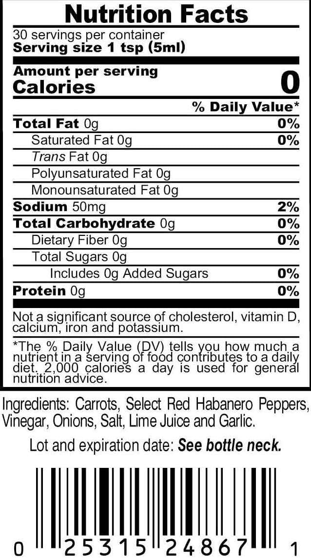 Marie Sharp's Hot Habanero Pepper Sauce - 5 oz (Pack of 6) | Spicy Caribbean Style Hot Sauce for Tacos, Wings & Grilling | Gluten-Free & Vegan Friendly