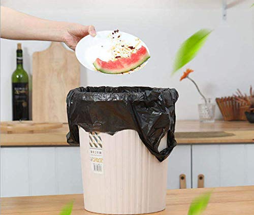 4 Gallon Kitchen Trash Bags with Handles - 100 Count Black Small Garbage Bags (45x60cm) for Bathroom, Office & Contractor Use - Heavy Duty Waste Disposal Solution