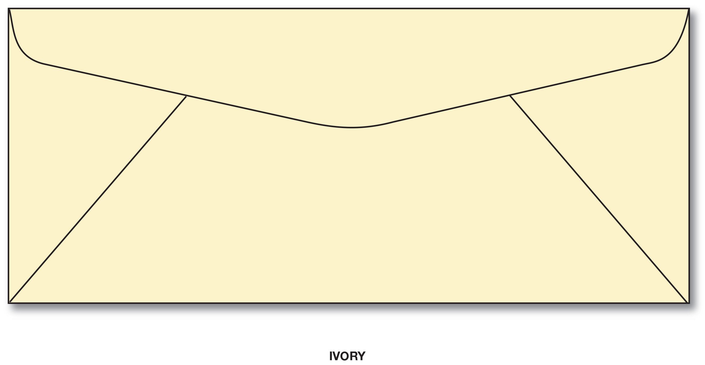 Ivory #10 Business Envelopes - Pack of 100 (4.125