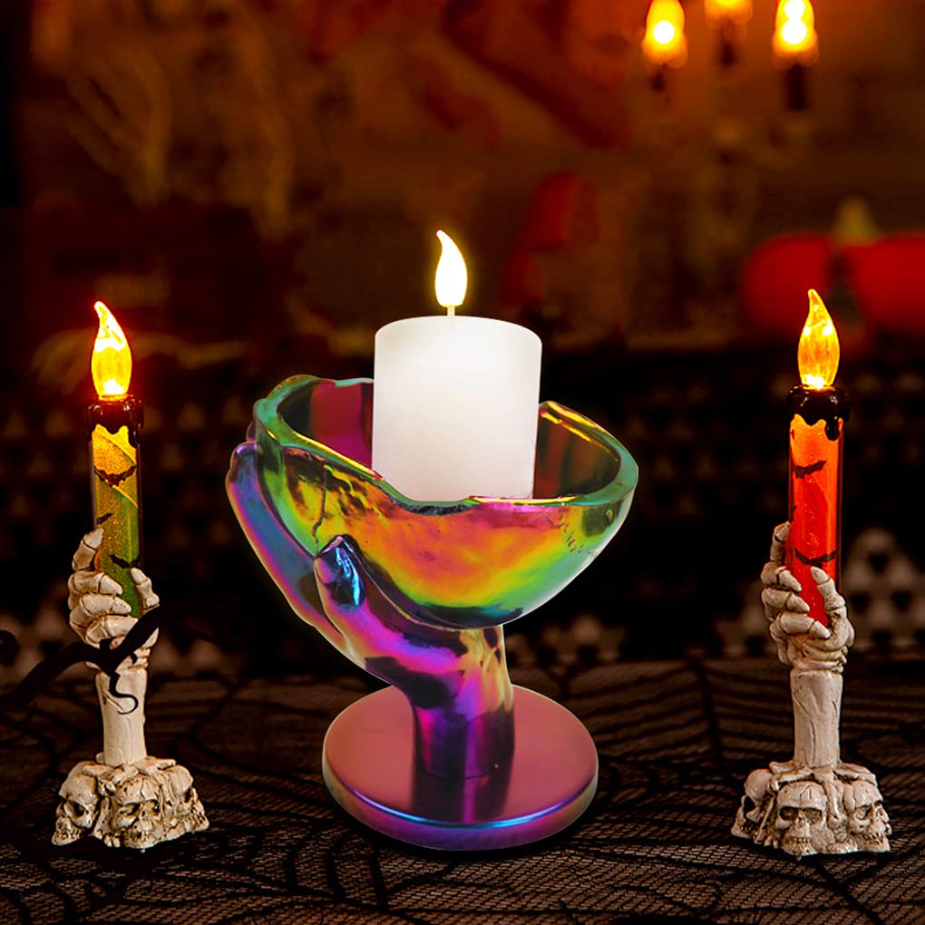 FineInno Skull Silicone Mold for Resin Casting, Epoxy Jewelry Tray, DIY Candle Holder & Concrete Plaster Crafts - Perfect for Halloween Decor, Gothic Home Accessories & Unique Gift Making