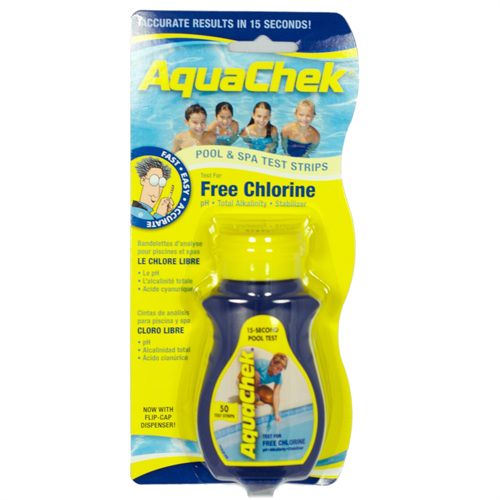 AquaChek Chlorine Test Strips - 100 Count for Pool & Spa Water Testing | Fast & Accurate Free Chlorine, Total Chlorine & pH Levels | Perfect for Home, Hot Tub & Swimming Pool Maintenance