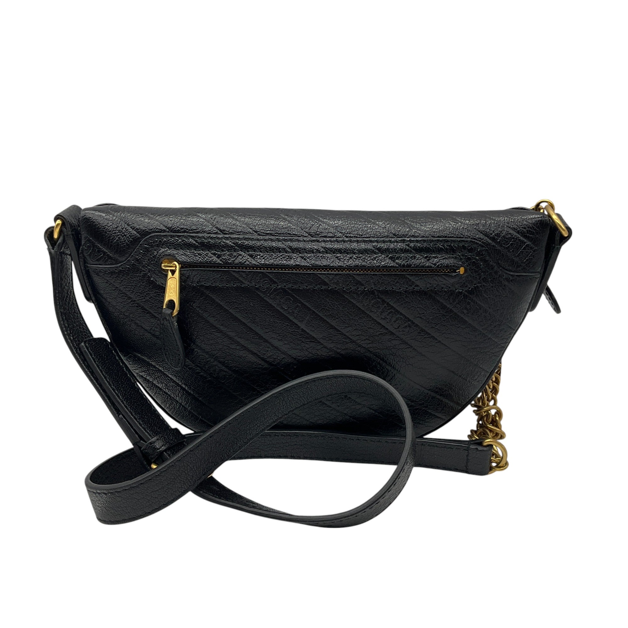 Balenciaga Black Leather Souvenir XS Belt Bag for Women - Stylish Waist Pack for Travel, Concerts & Everyday Use