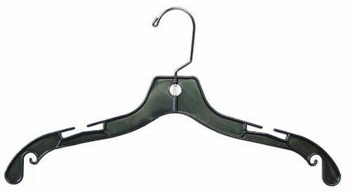 Black Plastic Shirt Dress Hangers - 50 Pack Heavy Duty Closet Organizers for Blouses, Dresses & Coats - Perfect for Home, Retail Stores & Laundry Businesses