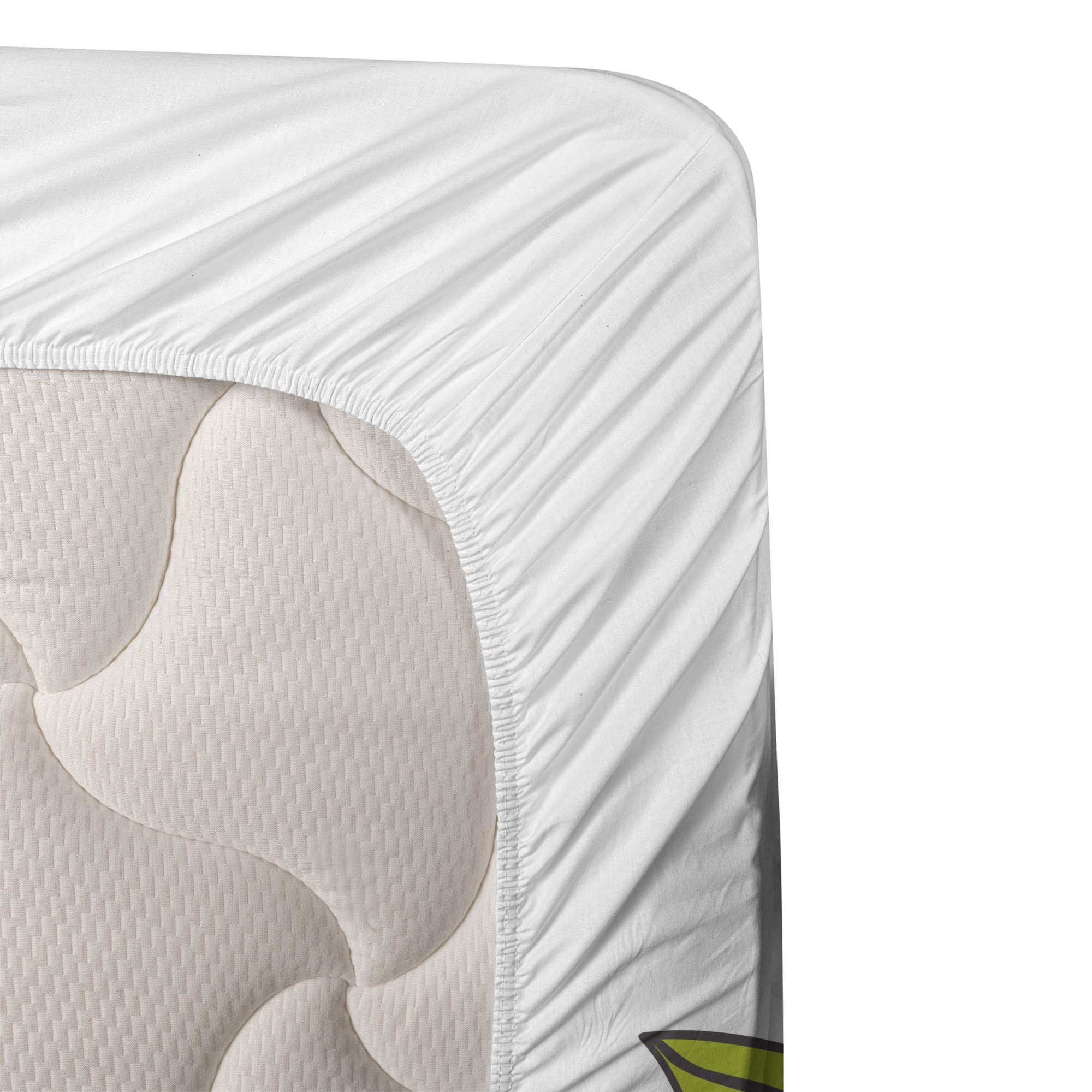 Ambesonne Queen Sheet Set - Wreath Branches with 'Just Call Me Queen' Lettering & Little Crown Design, 4-Piece Bedding Set Includes Fitted Sheet, Flat Sheet & Pillowcases, King Size in Grey Apple Green - Perfect for Master Bedrooms, Guest Rooms & Luxury Home Decor