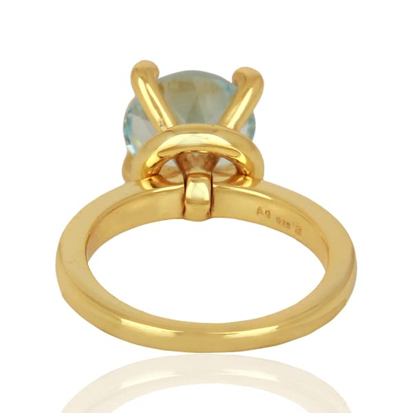 Blue Topaz and CZ Sterling Silver Ring for Women - 925 Solid Silver Elegant Jewelry, Perfect Gift for Mom, Anniversary, Birthday, Wedding & Christmas | Ideal for Daily Wear, Date Nights & Special Occasions