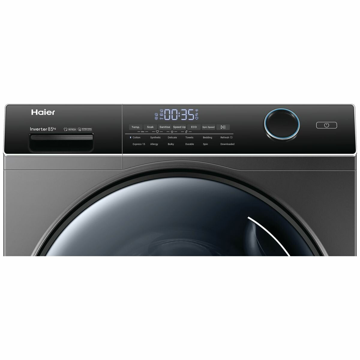 Haier 500 Series 8.5kg Front Load Washing Machine - Energy Efficient, Quiet Operation, Dark Grey (HWF85ANB1) - Perfect for Apartments & Small Homes
