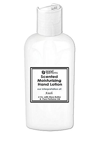 Grand Parfums 2 Oz Moisturizing Hand Lotion with Shea Butter - Kush Scented Hand Cream for Dry Skin, Spa & Travel Size, Paraben Free - Perfect for Daily Hydration, Gifts & On-the-Go Use