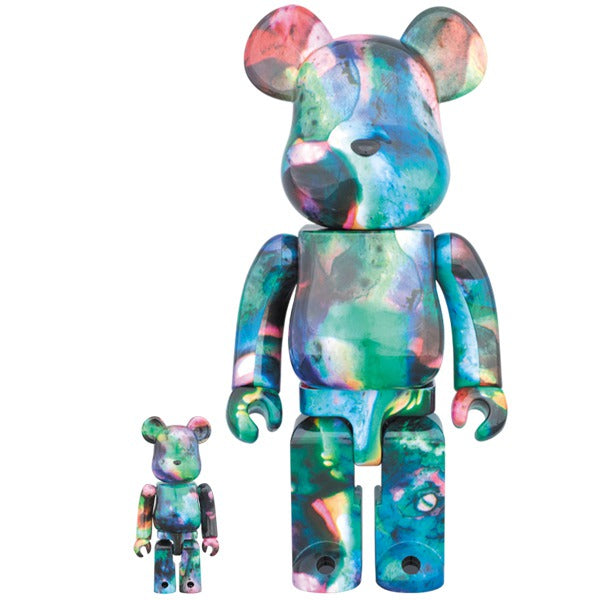 BE@RBRICK PUSHEAD Blue Water Collectible Figure - 100% & 400% Scale Set - Limited Edition Vinyl Art Toy for Display & Collection - Perfect for Home Decor, Office Display, and Gift for Collectors