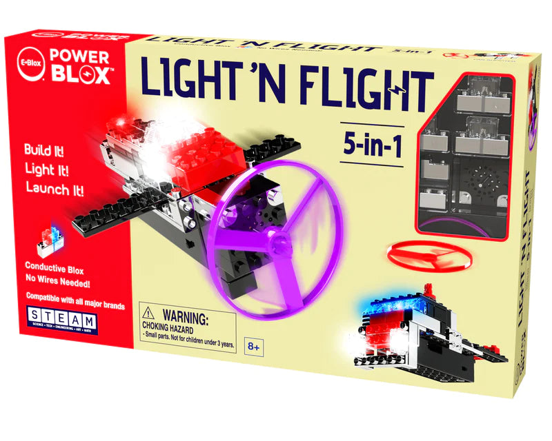 Power Blox™ Light 'N Flight - LED Light Up Flying Disc Toy for Kids & Adults - Outdoor Play, Beach Games, Nighttime Fun, Backyard Activities