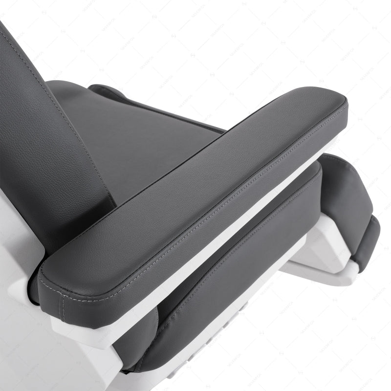 SilverFox 4 Motors Electric Facial Spa Bed 2222BN GRY - Professional Massage Table for Spa & Salon, Reclining Beauty Bed with Adjustable Height - Perfect for Facial Treatments, Massage Therapy, and Skin Care Procedures