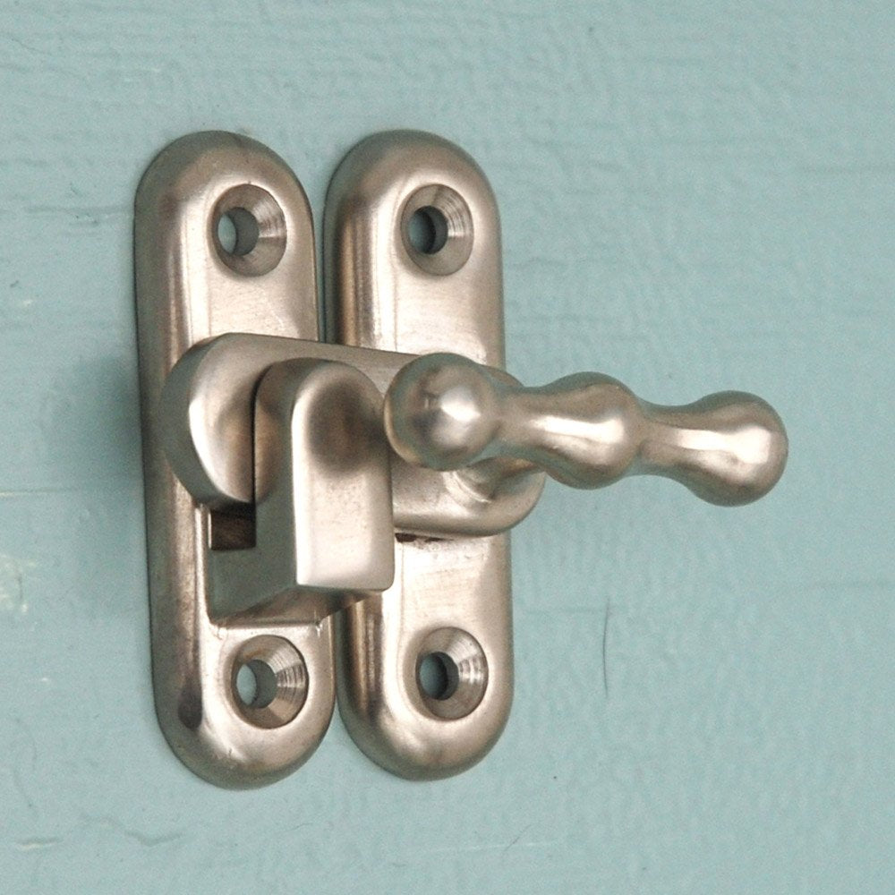Satin Nickel Cupboard Catch - Heavy Duty Cabinet Latch for Kitchen, Bathroom & Furniture - Secure & Durable Cabinet Hardware for Home Organization