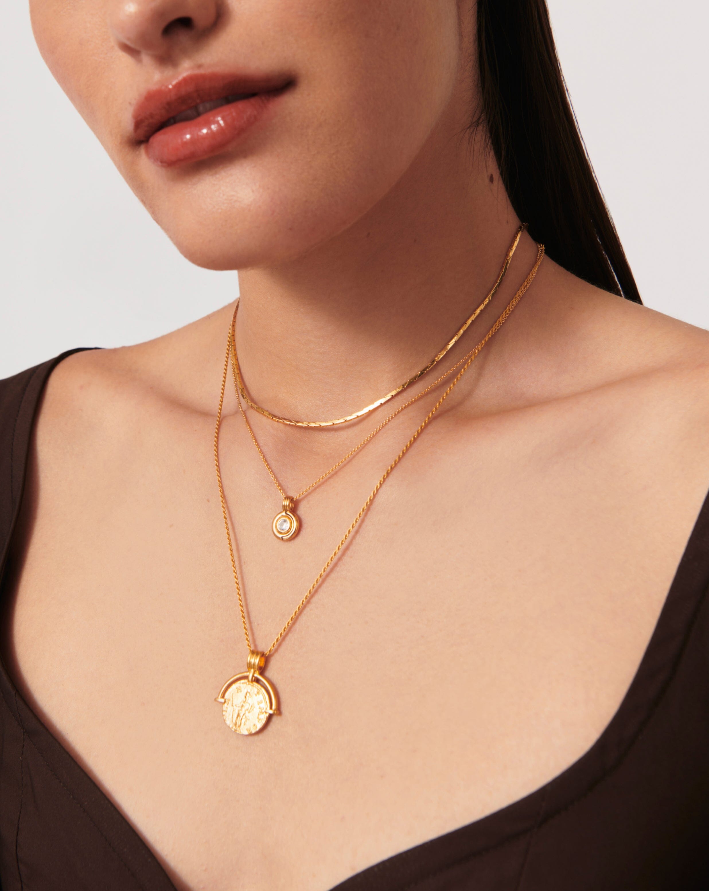 Vintage Enamel & Stone Round Pendant Necklace - Handmade Jewelry for Women | Perfect for Casual Wear, Date Nights & Special Occasions