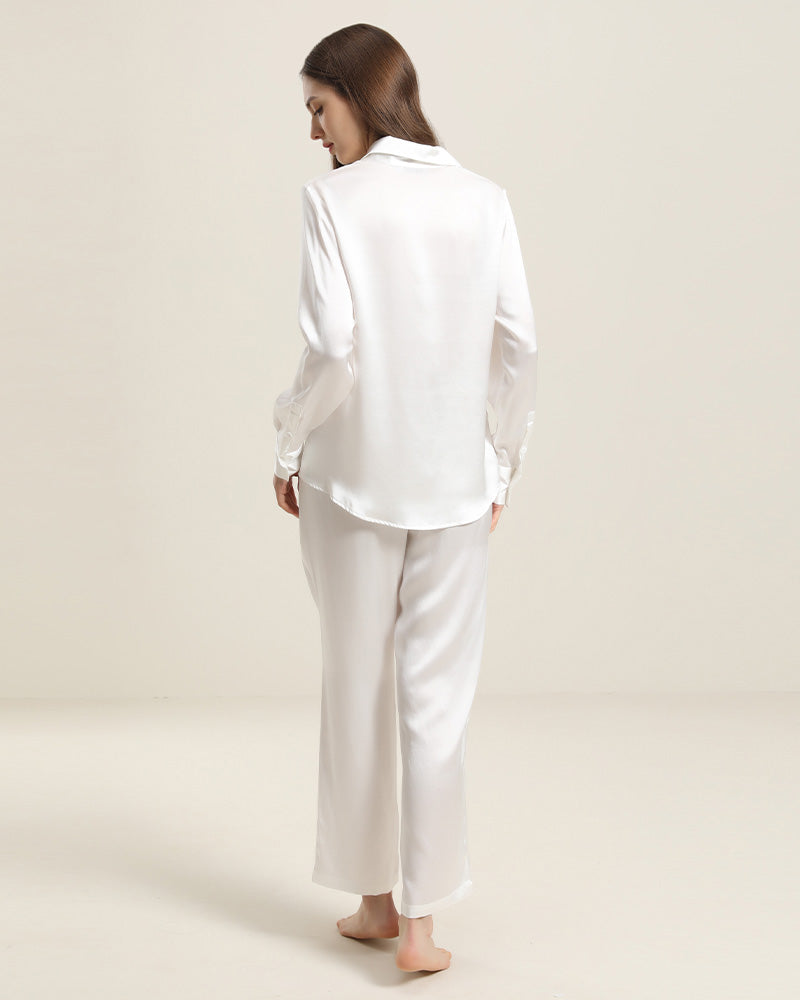 Premium Silk Pajama Set for Women - Soft & Breathable Sleepwear - Perfect for Lounging, Travel & Gift Giving