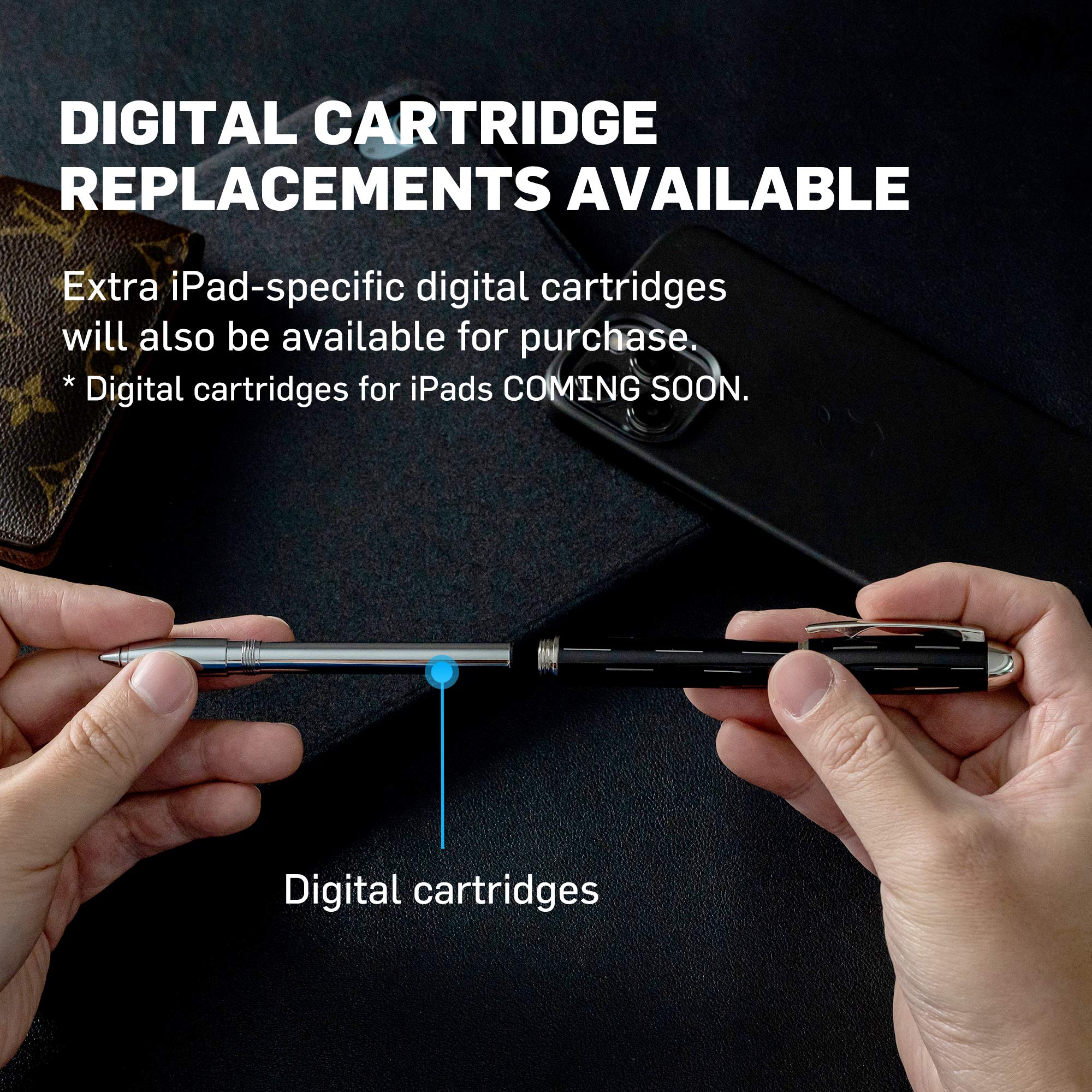 Adonit Prime (Dash) Multi-Compatible Stylus Pen with Interchangeable Digital Cartridge - Easy Switch Between iPhone & iPad - Works with iPhone 12/11 Pro/X/8 Plus & More - Perfect for Digital Art, Note-Taking & Presentations