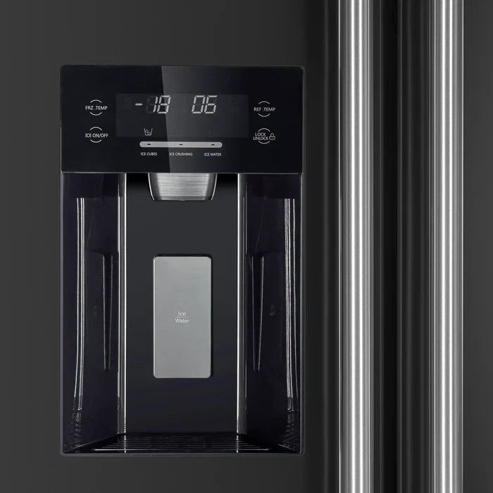 Forno Espresso Salerno 36 Inch 20 cu.ft Side by Side Refrigerator with Water Dispenser - Energy Efficient Stainless Steel Fridge for Kitchen, Office, or Restaurant (Model FFRBI1844)