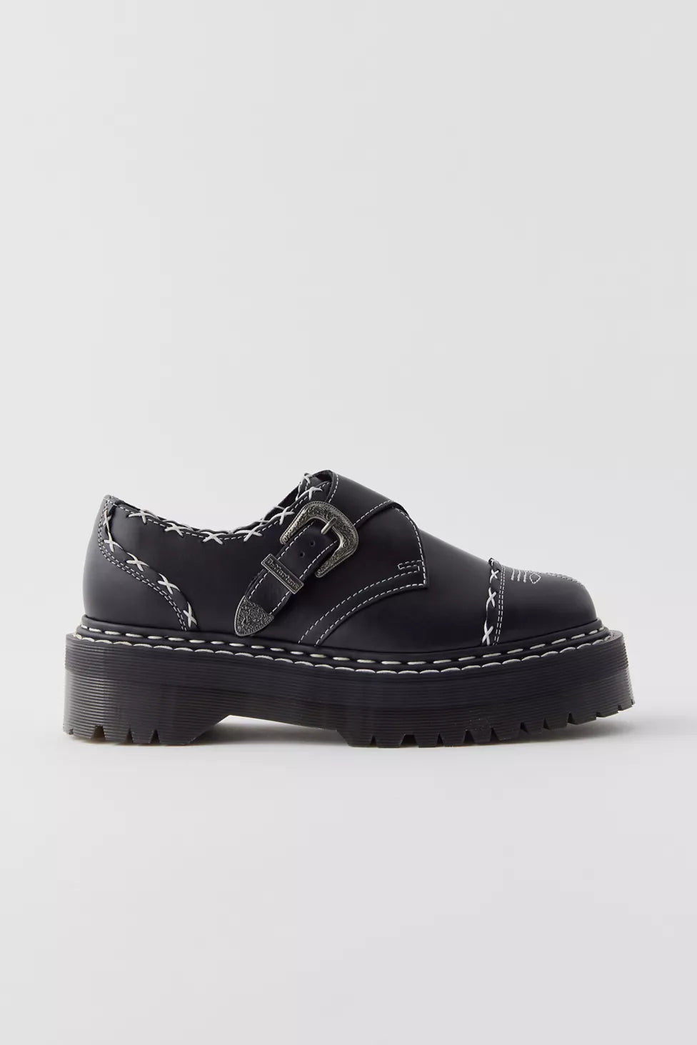 Gothic Monk Strap Leather Platform Shoes for Men & Women - Vintage Americana Style Boots for Punk, Rock, Goth Fashion & Cosplay