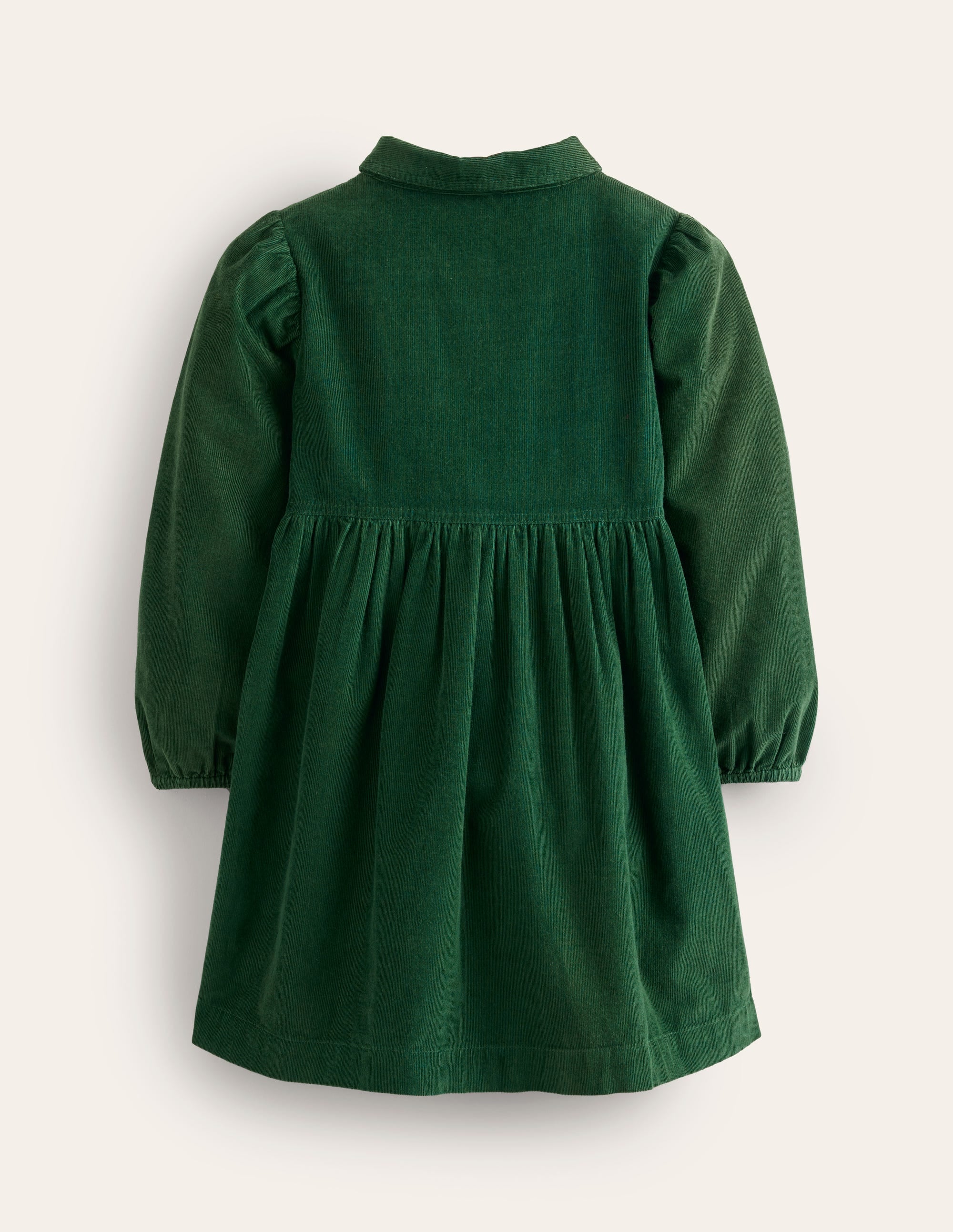 Aubrey Women's Puff Sleeve Shirt Dress in Pine Cord - Casual Summer Midi Dress for Office, Date Night & Outdoor Activities