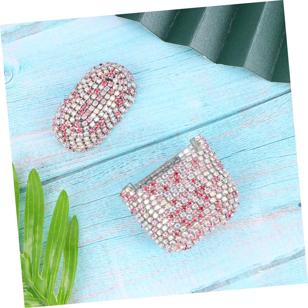 BESTonZON Rhinestone Headphone Covers - Protective Earphone Caps with Sparkling Gems for Wireless Earbuds | Perfect for Gym, Travel & Daily Use to Keep Your Earbuds Safe & Stylish