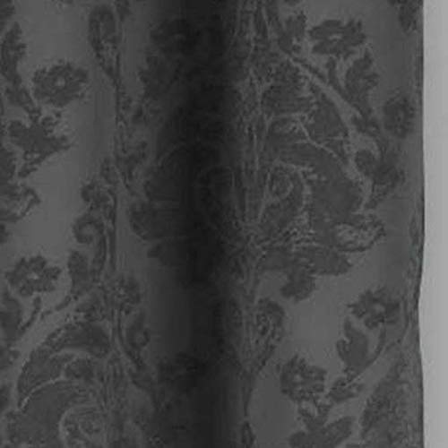 Duck River Textiles - Phelan Medallion Print Linen Textured Blackout Curtains - Set of 2 Panels (36x84 Inches) - Grey - Room Darkening Grommet Top Window Drapes for Bedroom & Living Room - Perfect for Home Theater, Nursery & Light-Sensitive Sleepers