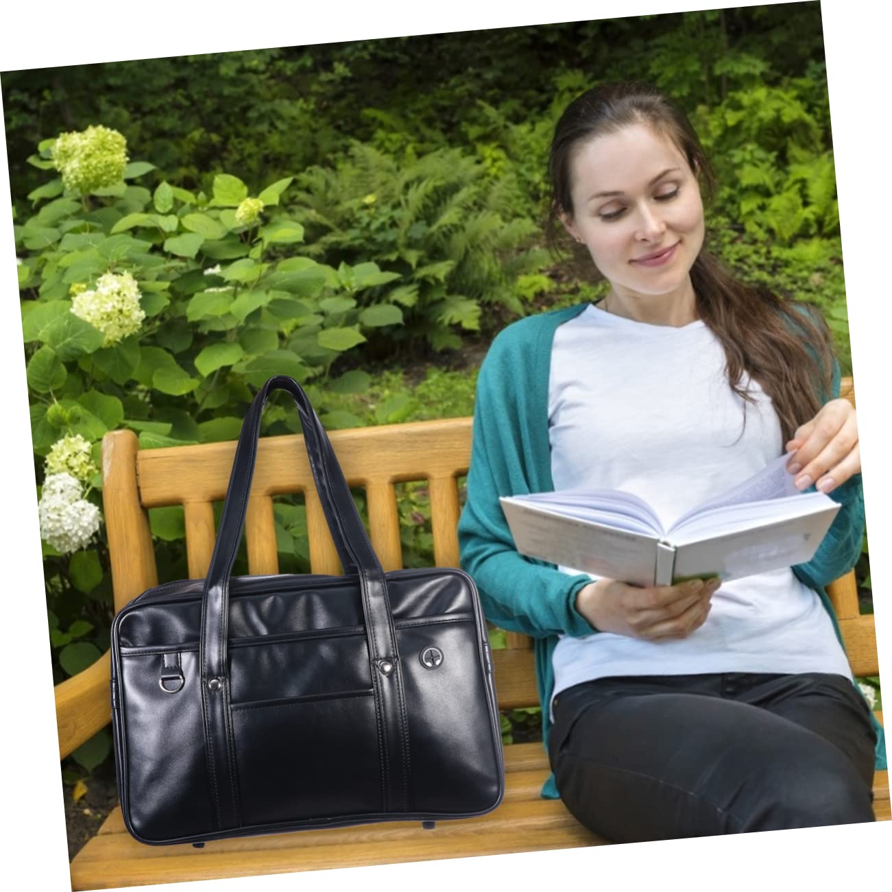 Jojofuny Premium Leather Laptop Messenger Bag - Stylish PU Leather Commuter Briefcase for Men with Large Capacity, Perfect for Business, Office & School (Japanese JK Uniform Inspired Design)